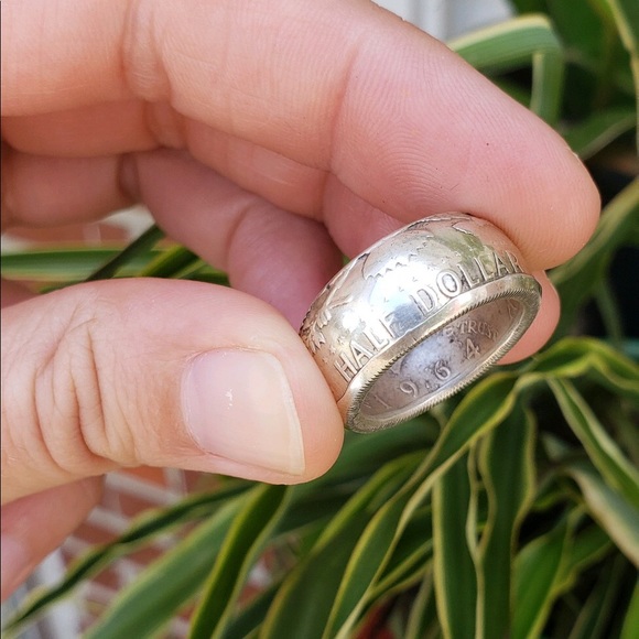 Handcrafted silver Coin Ring | Kennedy Half Dollar - Picture 11 of 14